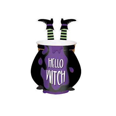 Copo de Papel Halloween Caldeirão 240ml - 8 Unidades Cromus