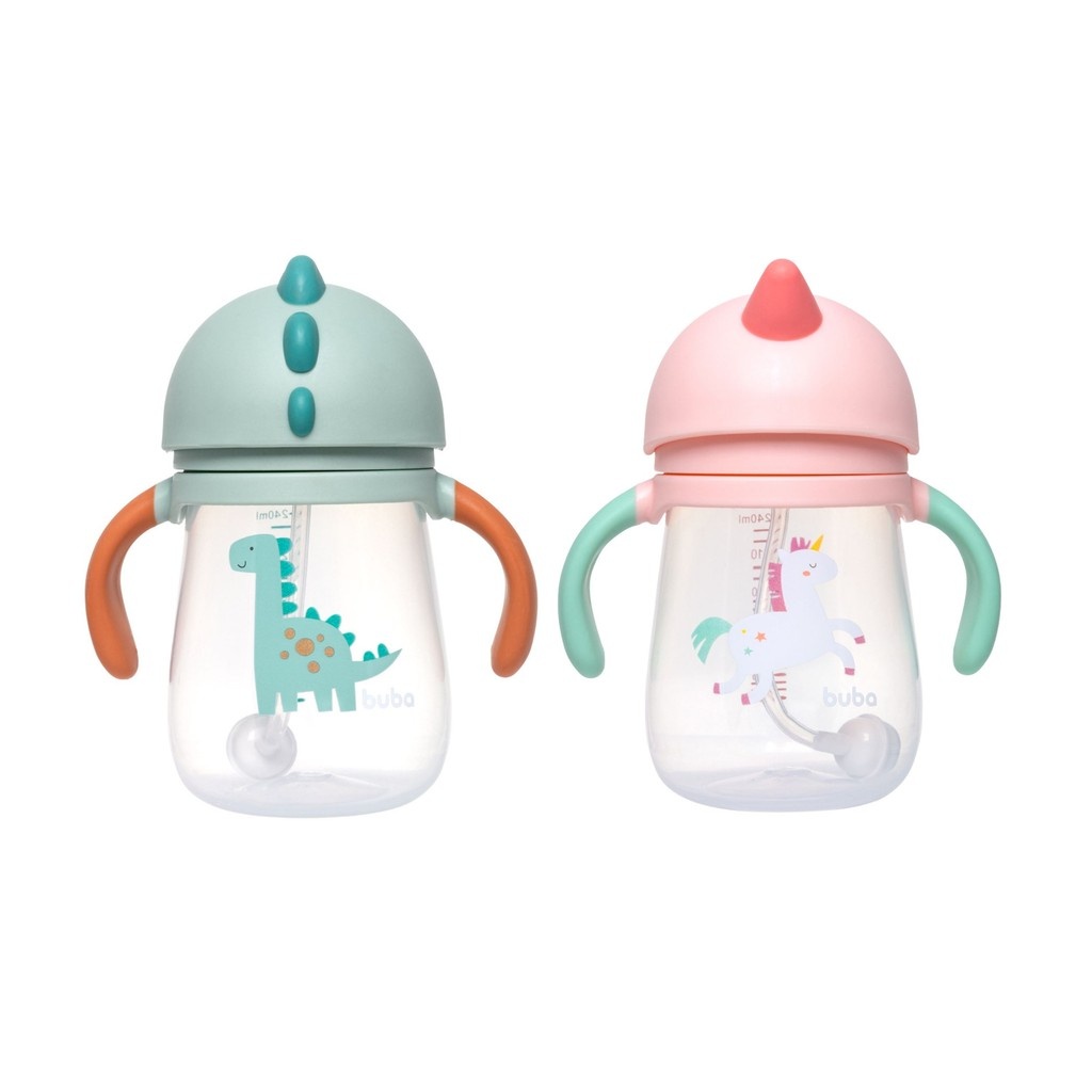 Copo de Treinamento Buba: 240ml Antigases + Alça