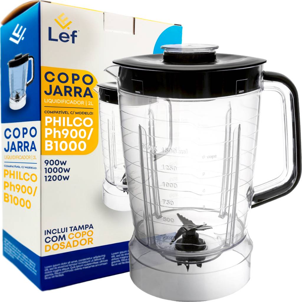 Copo para Liquidificador Philco PH900: Compatível com 900W, 1000W e 1200W!