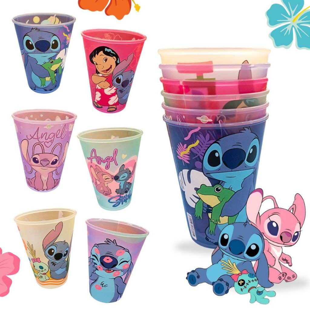 Copo Stitch 280ml: Kit com 2, Disney Original!