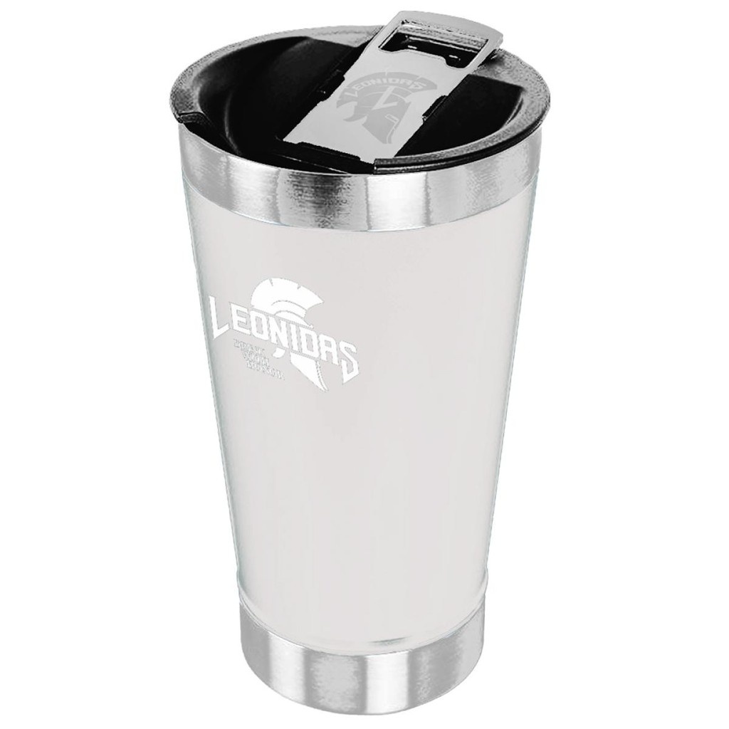 Copo Térmico Leonidas 473ml: Branco e Imbatível!