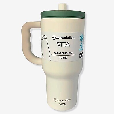 Copo Térmico Vita Jade 1L – Sua Bebida Perfeita!
