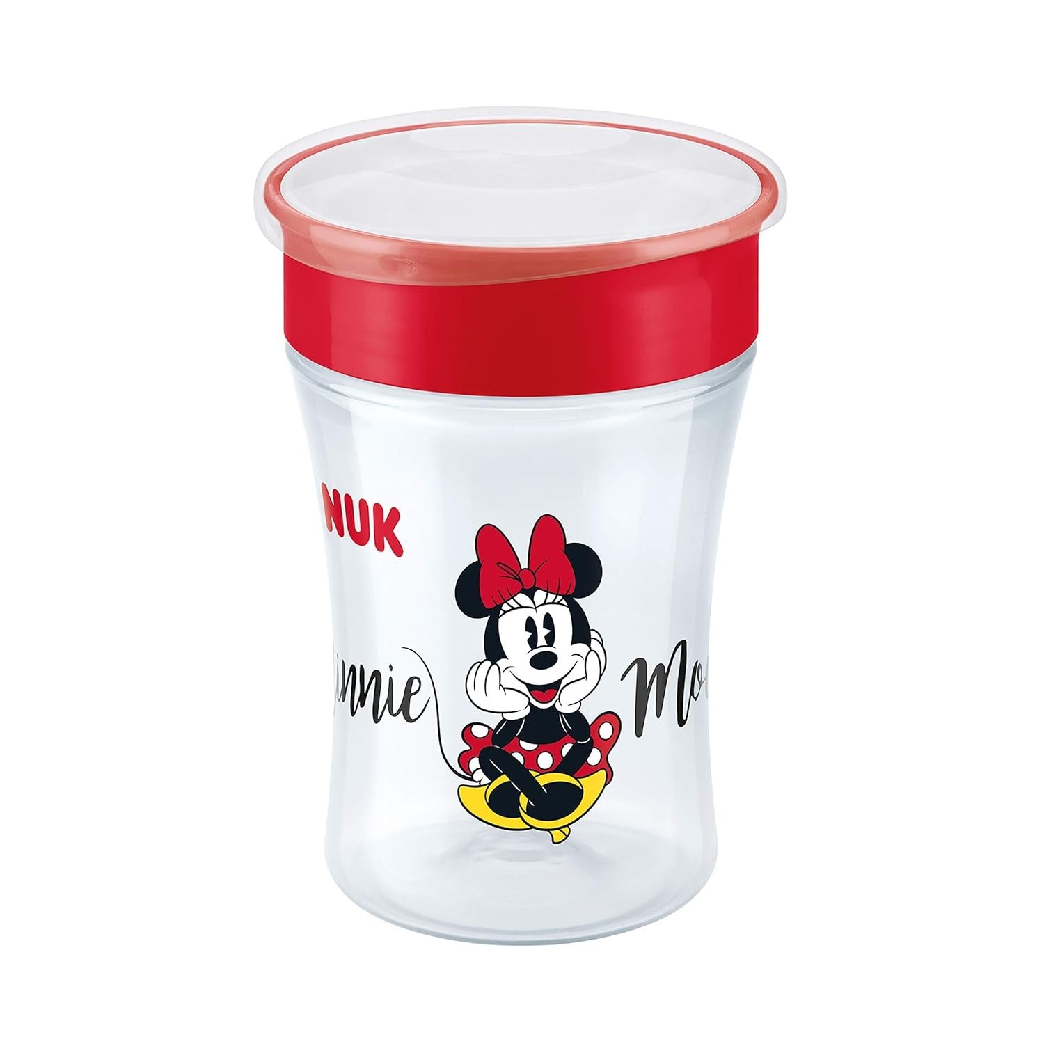 NUK Copo Antivazamento 360° Disney Magic Cup 230ml - Menina Vermelho | Transição Segura da Mamadeira