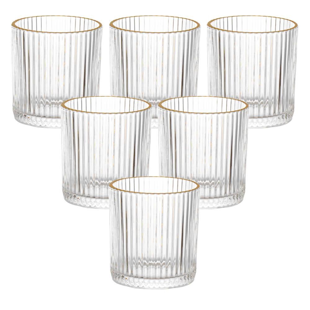 Copos de Vidro Dourado Hauskraft: Elegância à Mesa