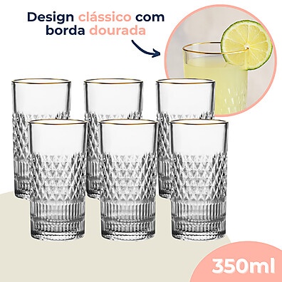 Copos de Vidro Dourados: Elegância para Seus Drinks