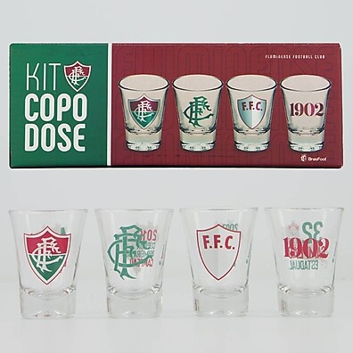 Copos Dose Fluminense: Kit 4 para Torcedores!