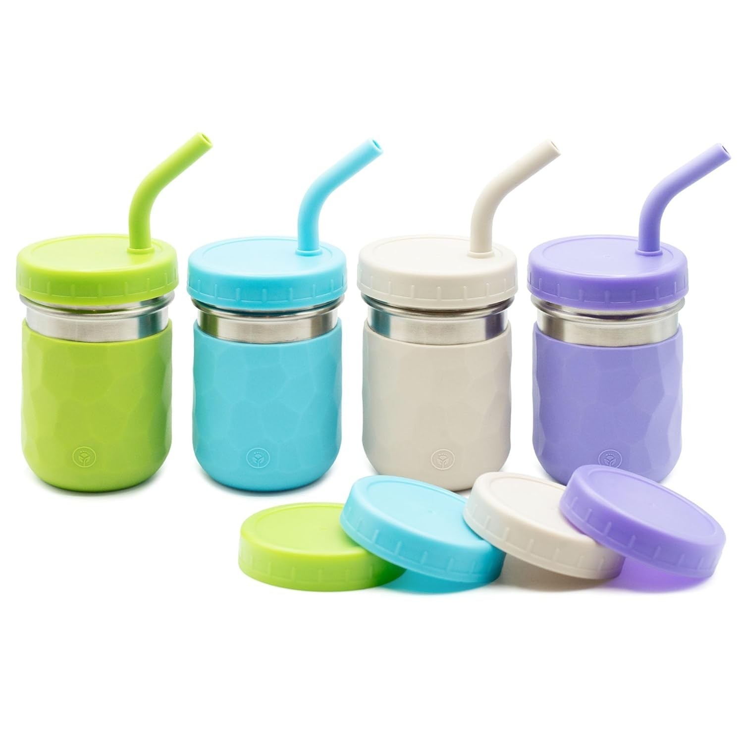 WeeSprout Copos 2 em 1 para Crianças - Aço Inox com Canudo Silicone Seguro e Ergonômico