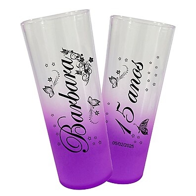 Copos Long Drink Personalizados: Kit 60 Degradê 330ml