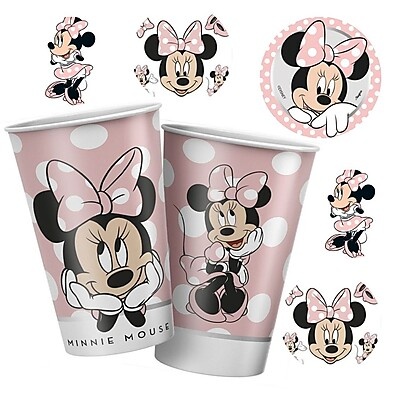 Copos Minnie Mouse Rosa: Festa Perfeita!