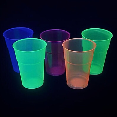 Copos Neon Premium 300ml Kit 50~250 - Brilham na Luz Negra!
