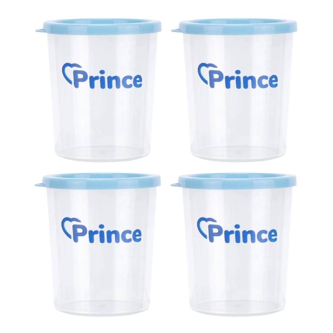 Kit 4 Copos Potes para Leite Materno 60ml com Tampa - Segurança e Conveniência para Mães Modernas