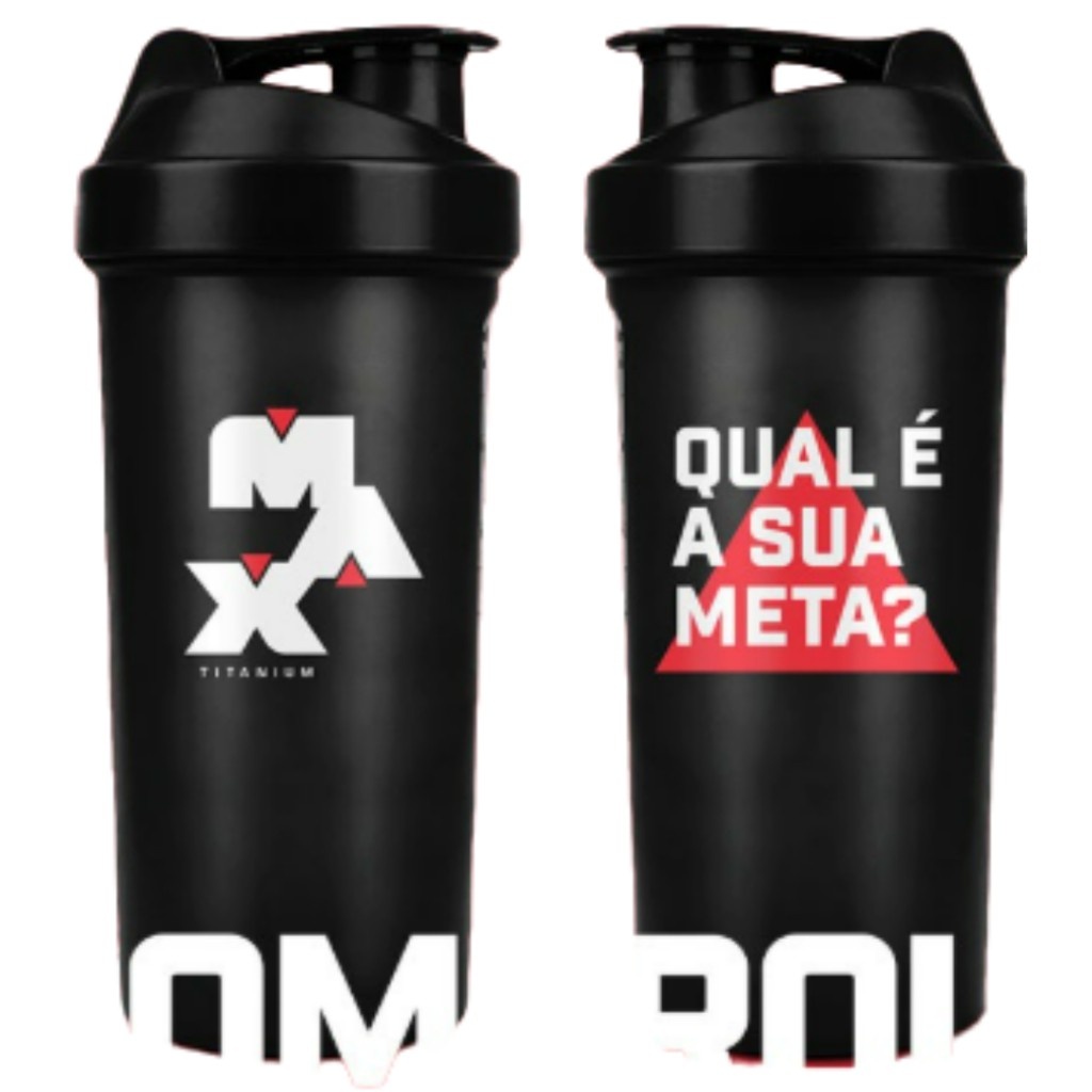 Coqueteleira Max Titanium 600ml: Sua Meta ao Alcance!