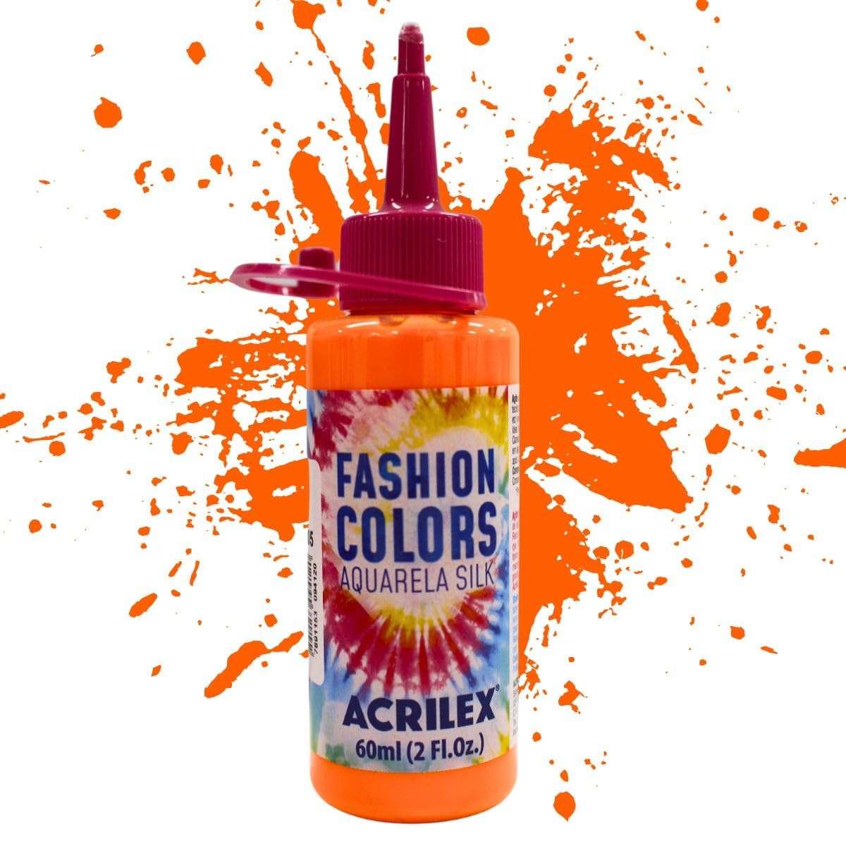 Tinta Aquarela Silk 60ml 105-Laranja - Cor Vibrante e Lavável para Artistas e Amadores
