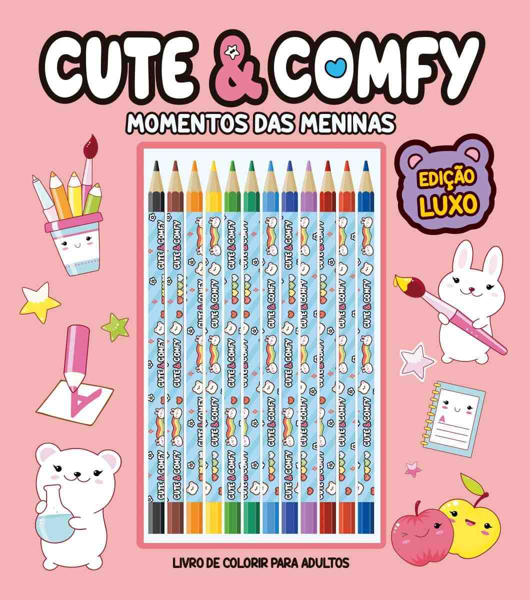 Cute & Comfy: 12 Lápis de Cor Edição de Luxo para Momentos Criativos das Meninas