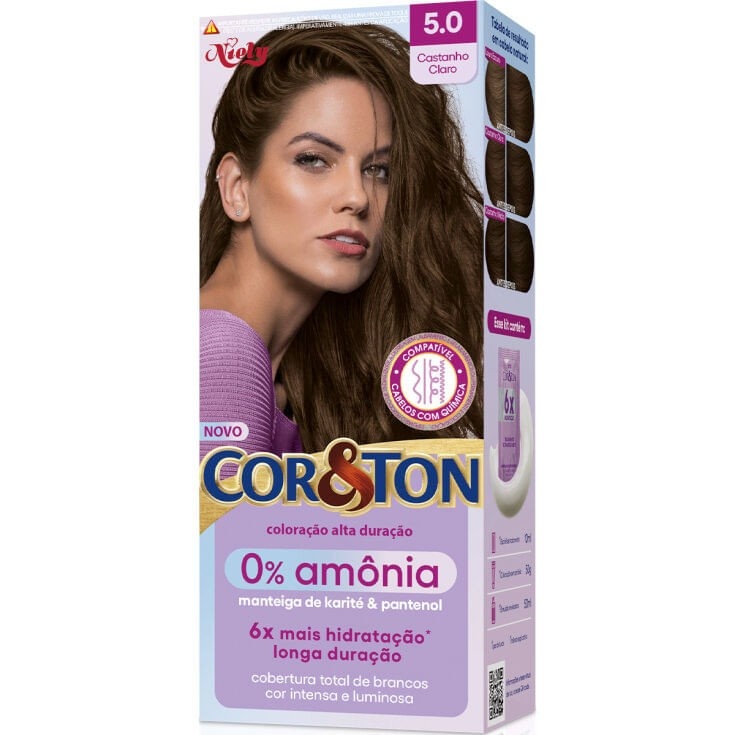 Cor & Ton 5.0: Tintura Sem Amônia e Hidratação Intensa