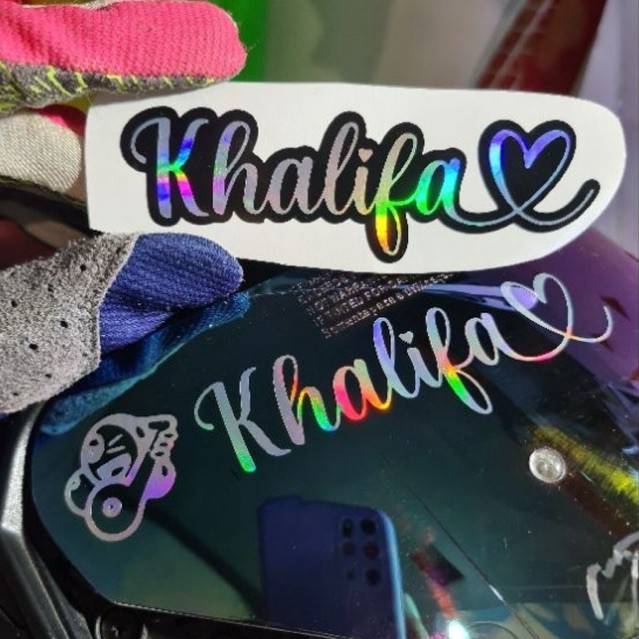 Adesivo Personalizado com Nome e Coração