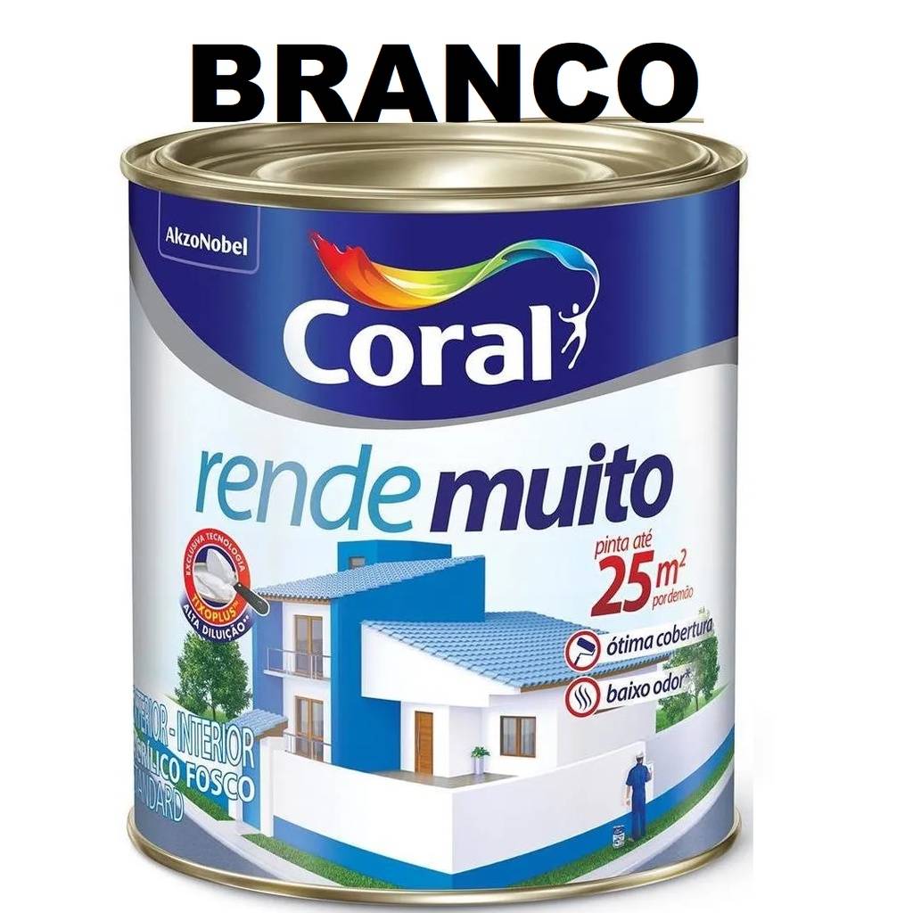 Coral Rende Muito: Branco Fosco Antimofo 900ml