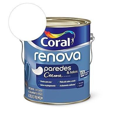Coral Renova: Tinta Acrílica Premium Fosco 3,2L