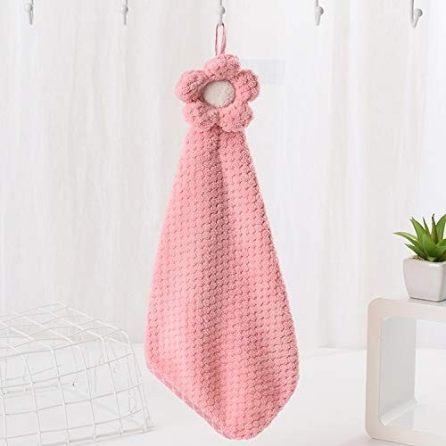Toalhas de Veludo Coral com Desenhos Animados - Absorventes, Penduráveis e Decorativas para Cozinha e Banheiro