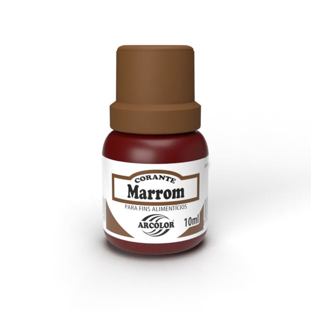 Corante Líquido Arcolor Marrom 10ml: Cor Vibrante para Seus Projetos