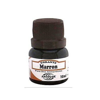 Corante Líquido Marrom 10ml Arcolor – Ideal para Doces e Salgados