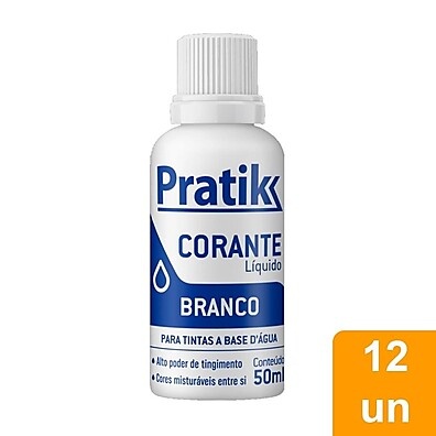 Corante Pratik Branco: 12 Frascos para Cores Perfeitas