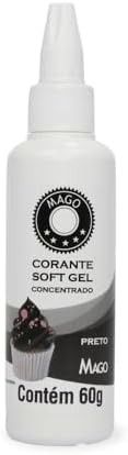 Corante Soft Gel Preto 60g Mago