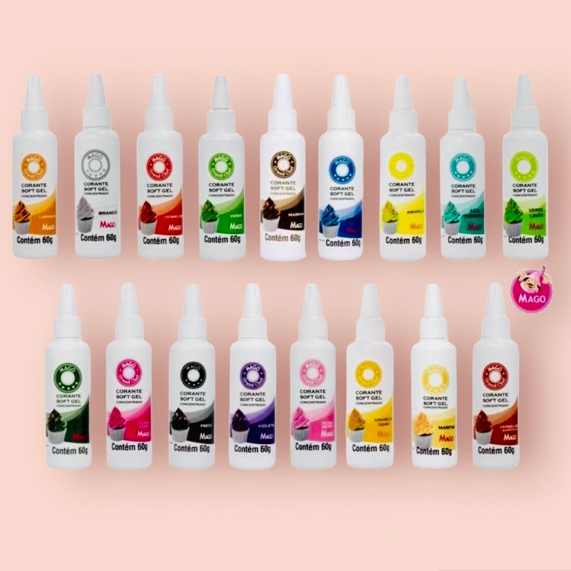 Corante Soft Gel Mago: 18 Cores Vibrantes!