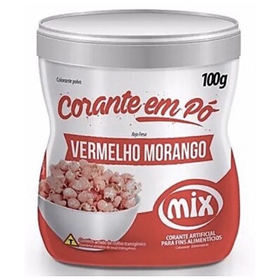 Corante Vermelho Morango 100g Mix – Ideal para Bolos e Doces