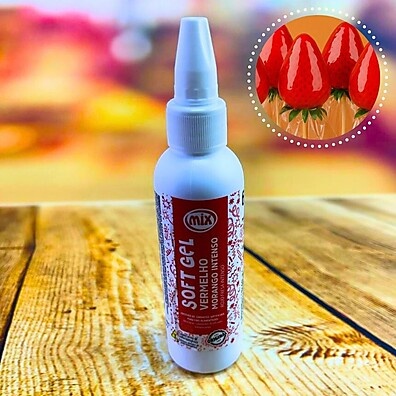 Corante Vermelho Morango Soft Gel 60g - Mix