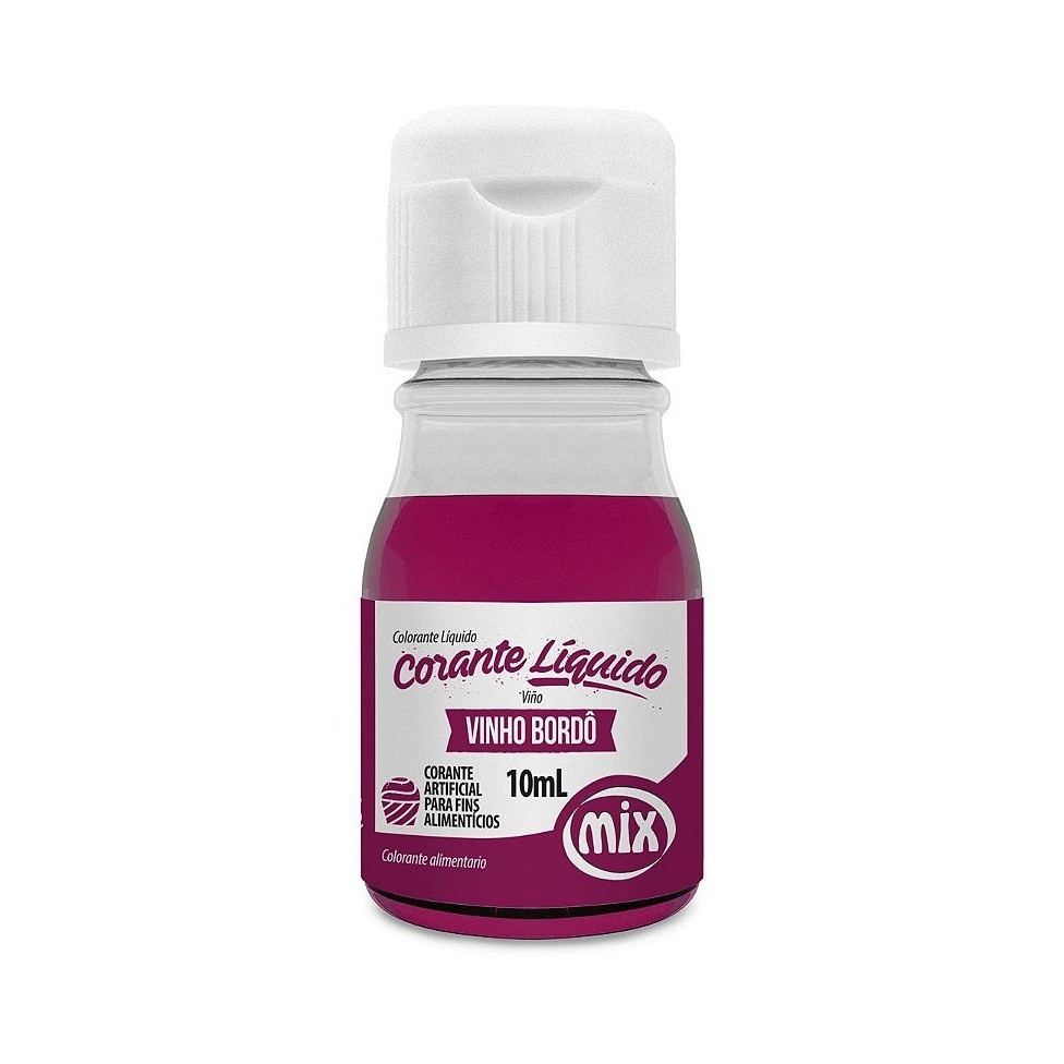 Corante Vinho Bordo 10ml: Realce a Cor dos Seus Alimentos!