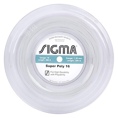 Corda de Tênis Sigma Super Poly 16L: Controle e Durabilidade