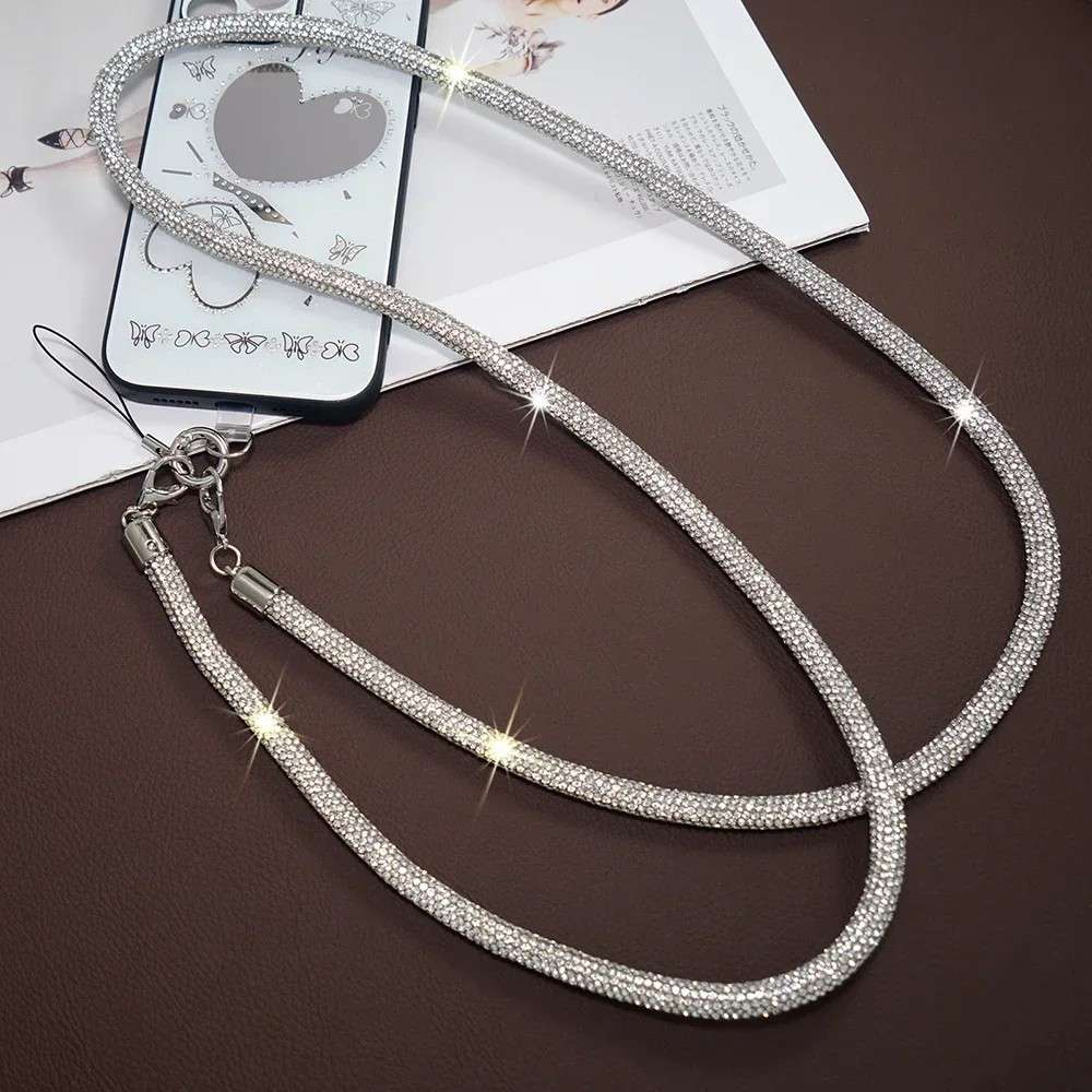 Cordão de Celular Elegante: Anti-Queda e com Strass!