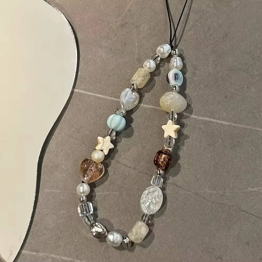 Cordão de Celular Estiloso: Estrela e Pérolas 🌟