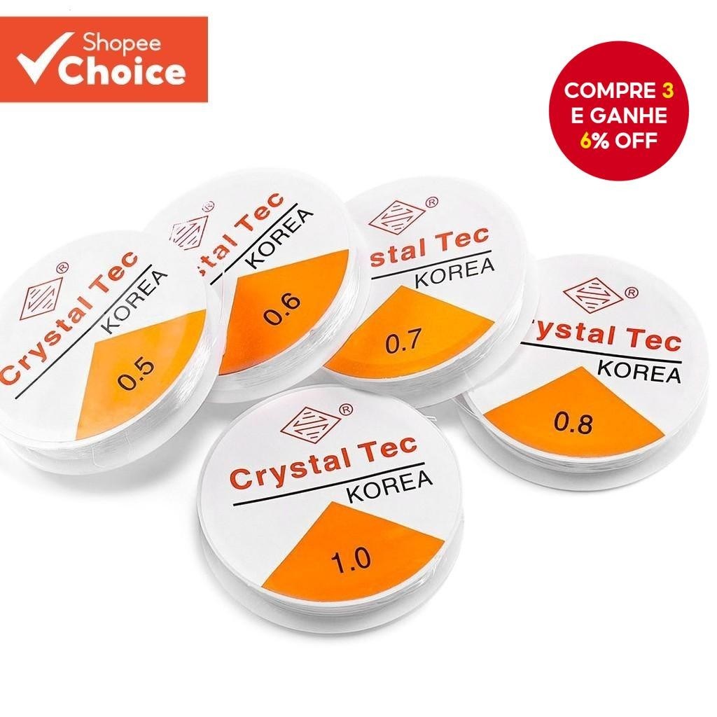 Cordão de Miçangas Elástico de Cristal para DIY