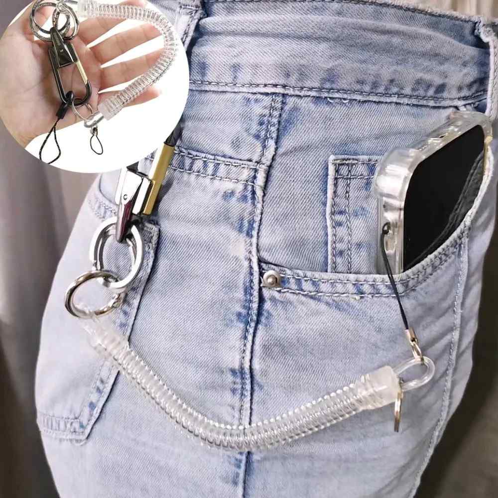 Cordão de Segurança para Celular com Mola Telescópica