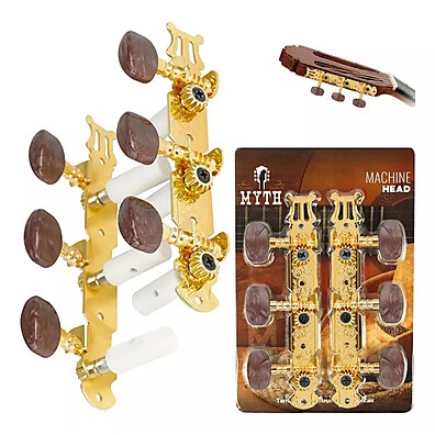 Tarraxa Myth Dourada Pino Grosso para Violão 6 Cordas