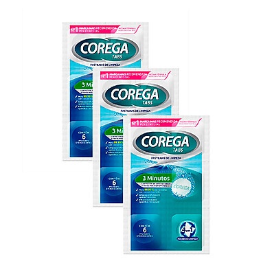 Corega Tabs 3 Minutos: Limpeza Rápida e Prática para Dentaduras