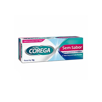 Corega Ultra Creme Sem Sabor 19g – Fixador de Dentadura Poderoso