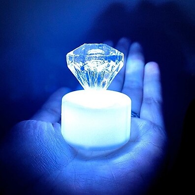 Mini Abajur Diamante LED: Ilumine com Cores!
