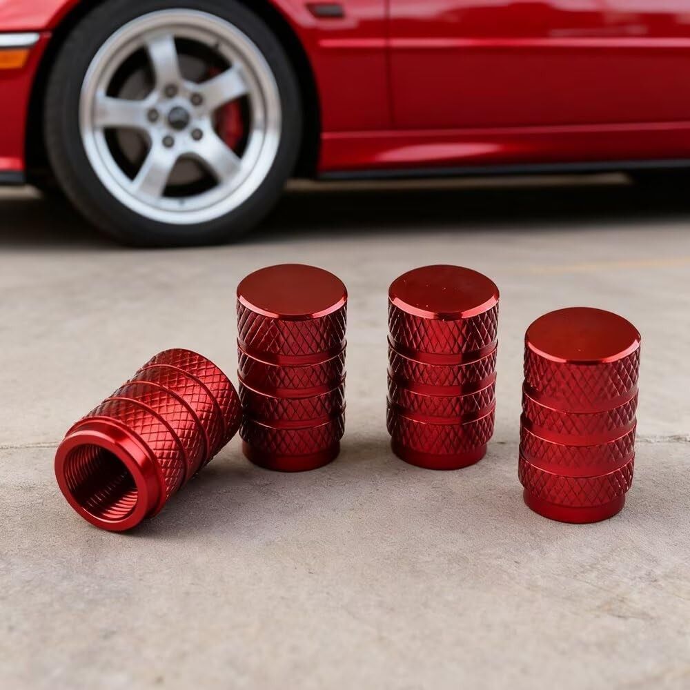 Pacote 12 Tampas Válvula Pneu Metal Serrilhado - Carro, Moto, Caminhão - Cores Variadas