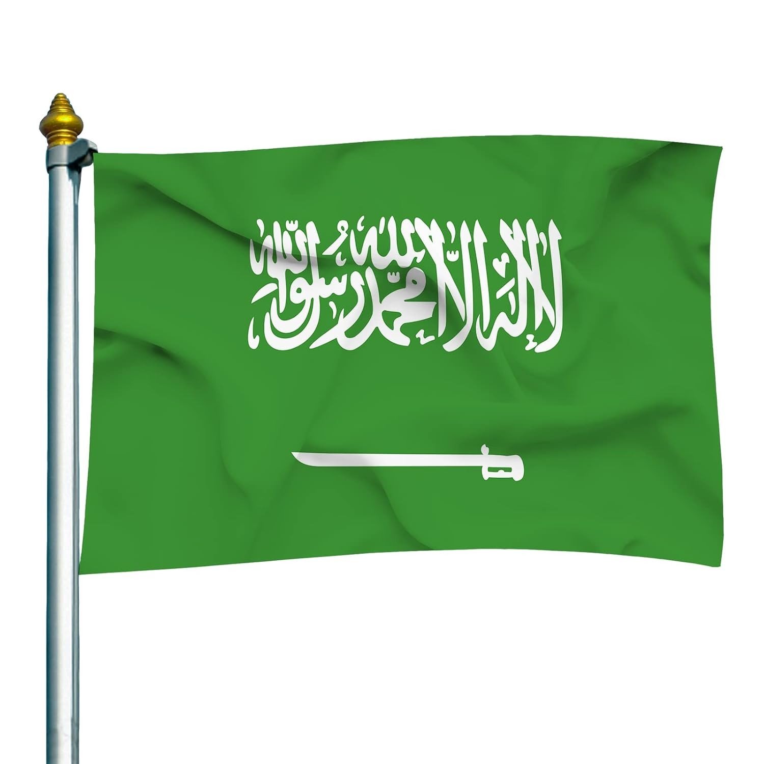 Bandeira Nacional da Arábia Saudita 9,5x1,2m - Polyester Premium com Cores Vibrantes e Resistência UV