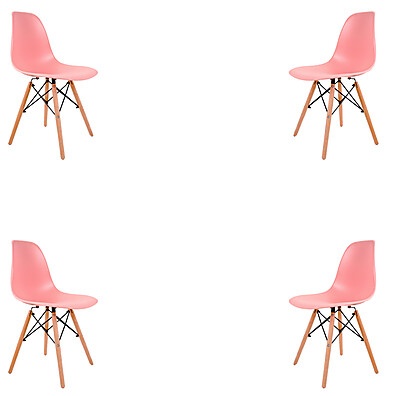 Kit com 4 Cadeiras Eames Eiffel – Design Único e Várias Cores