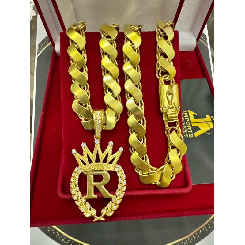 Corrente 12mm com Pingente Personalizado de Moeda Antiga – JA Imports 18k
