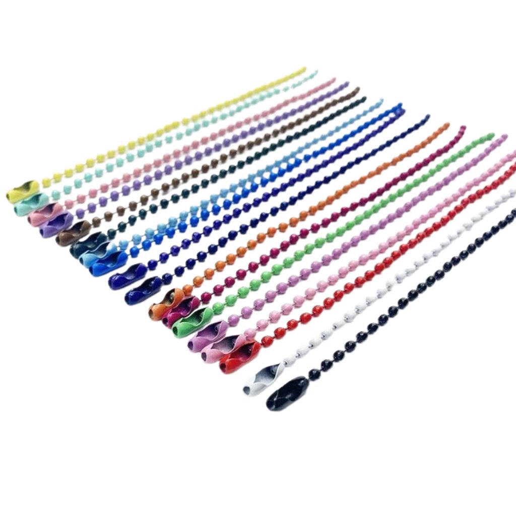 Corrente Bolinha Canoa Ferro – 50 ou 100 Unidades para Chaveiro