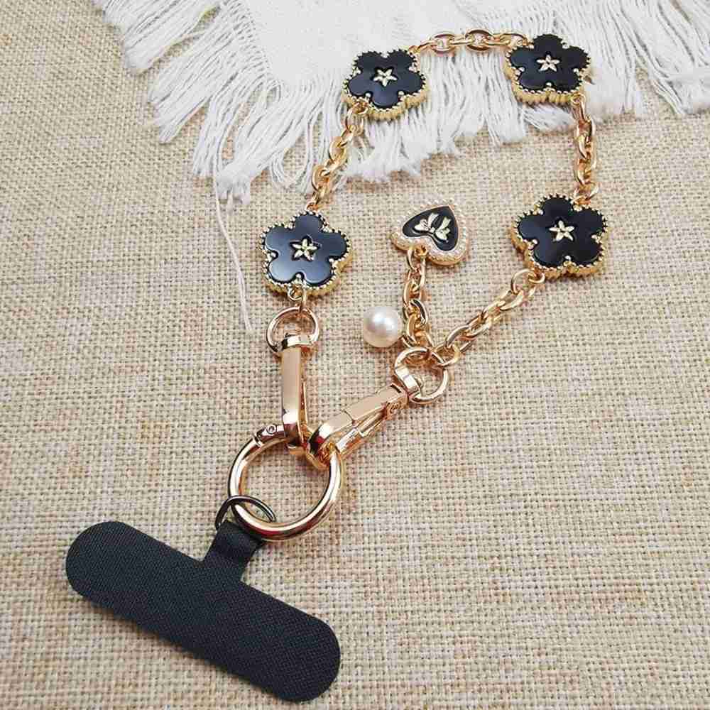 Corrente de Celular com Flor: Estilo e Segurança em Metal