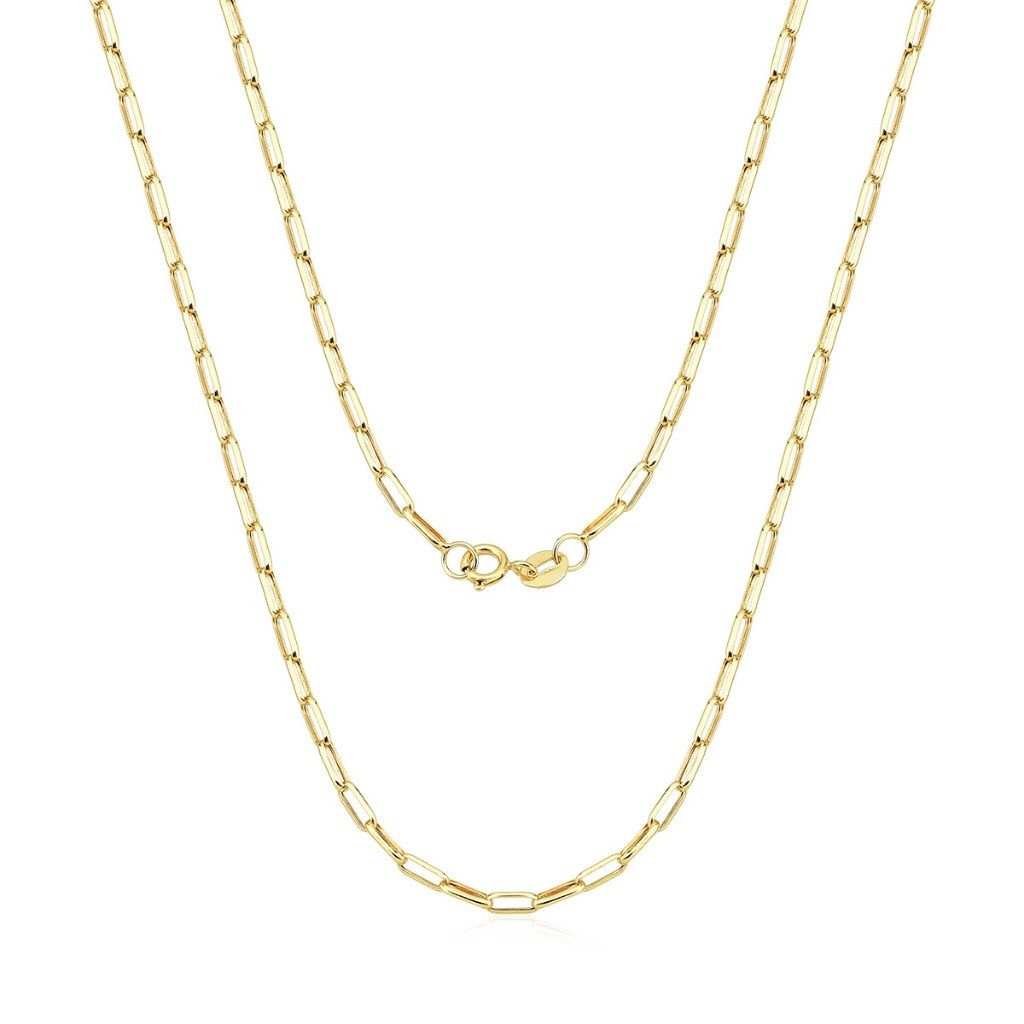 Corrente Ouro 18k 60cm: Elo Alongado Elegante