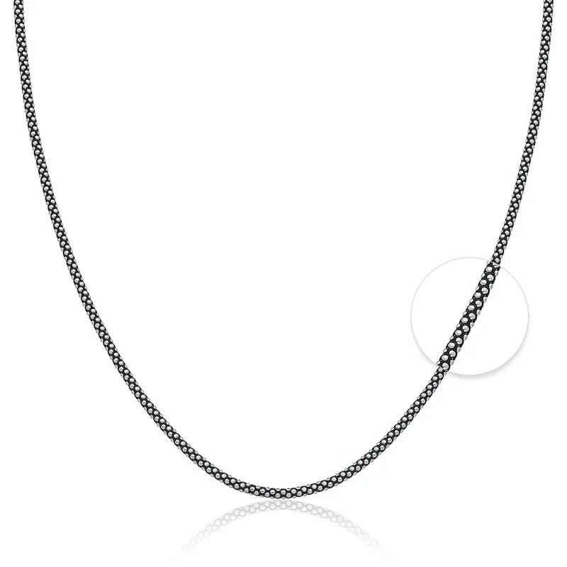 Corrente Prata 925 Pipoca Bali: Estilo Único!