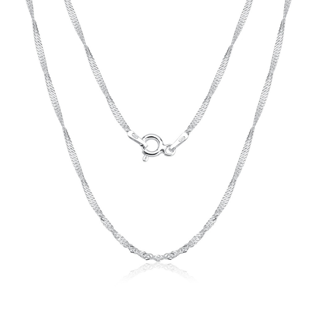 Corrente Prata 925 Singapura: Elegância 50cm