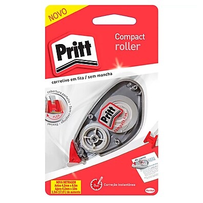 Corretivo Fita Pritt Roller: Correção Perfeita e Sustentável